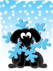 Dog in snow