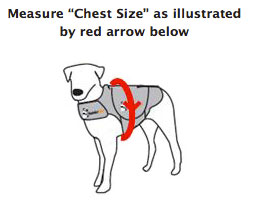 Thundershirt sizing diagram